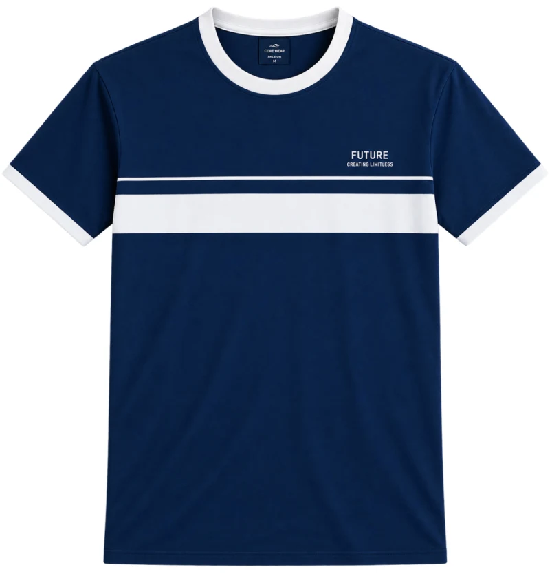 Men Crew Neck Short Sleeve Tee - Navy
