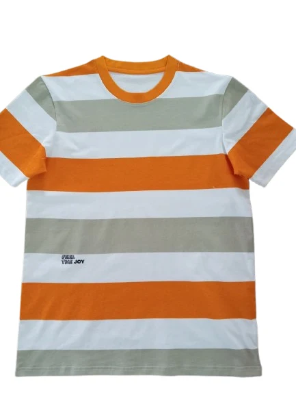 Men’s Crew Neck Short Sleeve Tee(all-over Print) - White / Orange (aop)